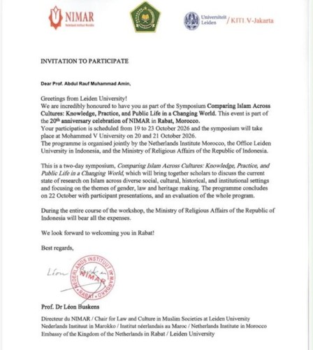 Dekan FSH UIN Alauddin Makassar Diundang dalam Simposium Internasional “Comparing Islam Across Cultures” di Maroko